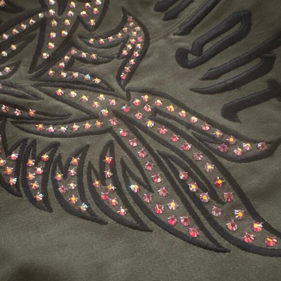 Jaded by Knight Swarovski crystal Military jacket Phoenix RARE medium M - Picture 9 of 10